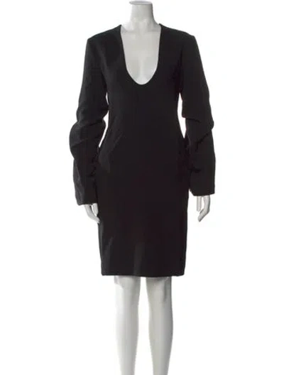 Pre-owned Totême Plunge Neckline Mini Dress W/ Tags In Black