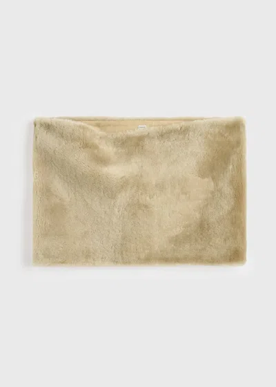 Totême Plush Shearling Muff Rye In Neutral