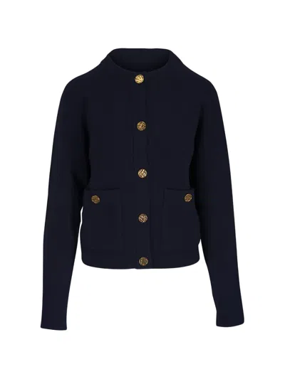 Totême Pocket Button Cardigan In Blue
