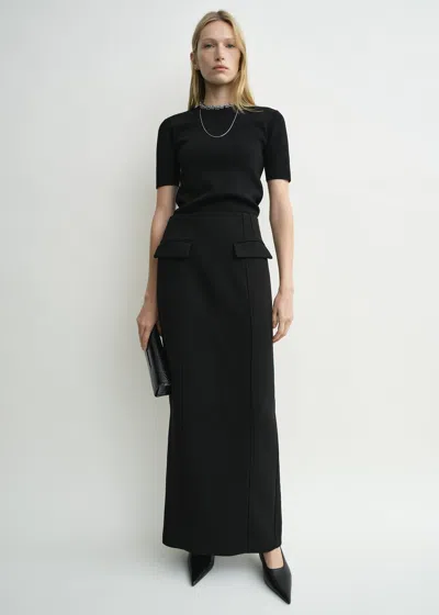 Totême Pocket Suit Skirt Black