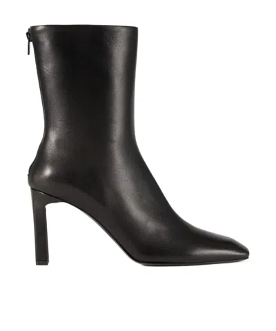 Totême Pointed Toe Heeled Ankle Boots In Black