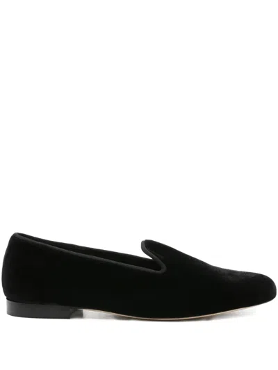 Totême Shearling-lined Suede Loafers In Black