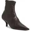 Totême Stiletto Ankle Boots In Calf Leather In Brown