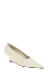 Totême Toteme Pointed Nappa Leather Wedge Pumps In Multi