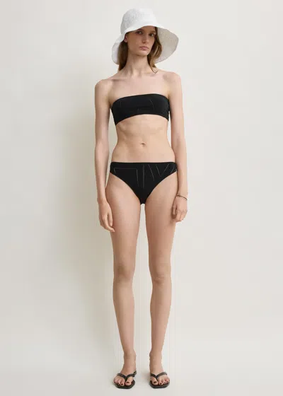 Totême Pointelle Bikini Bottoms Washed Black