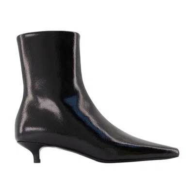 Totême Toteme Polished Calfskin Boot In Black