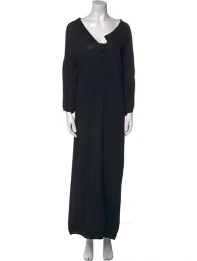 Pre-owned Totême Polo Shirt Beach Dress Long Dress In Black