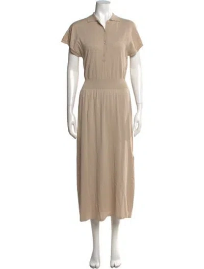 Pre-owned Totême Polo Shirt Knit Dress Midi Length Dress In Neutral