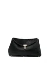 Totême Pony Hair T-lock Clutch In Black