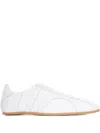 Totême Canvas Low-top Sneakers With Leather Profiles In White
