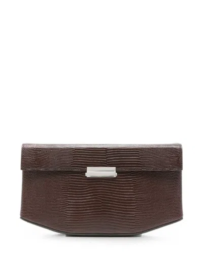 Totême Toteme Pre Clip Leather Shoulder Bag In Brown