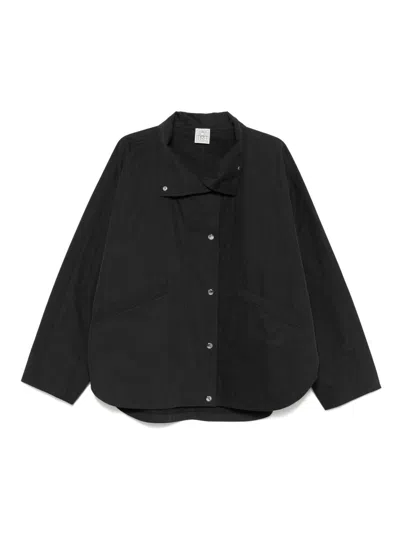 Totême Toteme Pre Cotton Blend Parachute Jacket In Black