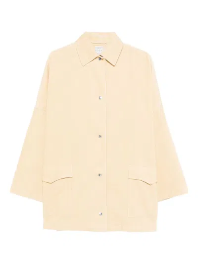 Totême Toteme Pre Cotton Overshirt Jacket In Neutral