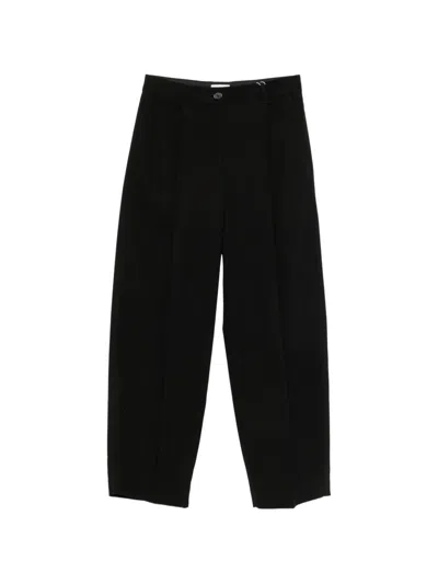 Totême Toteme Pre Cotton Trousers In Black