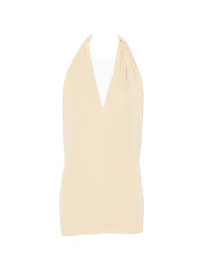 Totême Toteme Pre Sleeveless Halterneck Top In Neutral