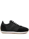 Totême Toteme Flex Quilted Suede Sneakers In Black
