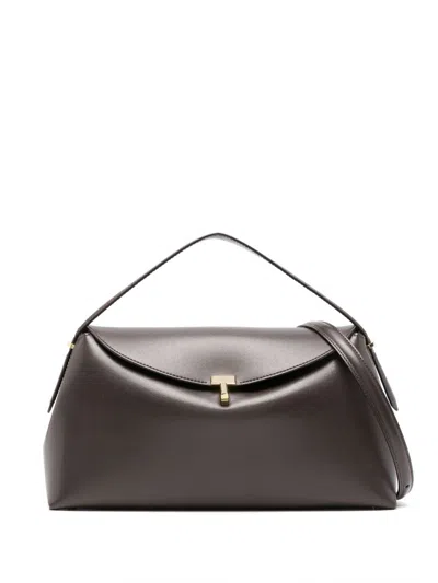 Totême Toteme Pre T Lock Leather Handbag In Brown