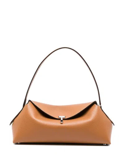 Totême Toteme Pre T Lock Leather Shoulder Bag In Brown