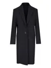 Totême Toteme Wool Tailored Coat In Black