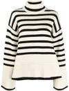 Totême Two-tone Design Turtleneck Jumper