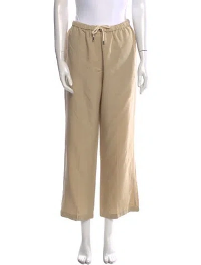 Pre-owned Totême Press Creased Drawstring Trouser Straight Leg Pants In Neutral