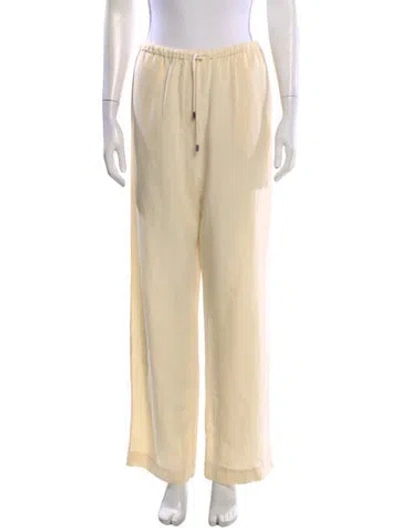 Pre-owned Totême Press-creased Drawstring Trousers Wide Leg Pants In Neutral