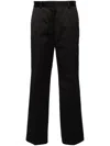 Totême Pressed-crease Straight Trousers In Black
