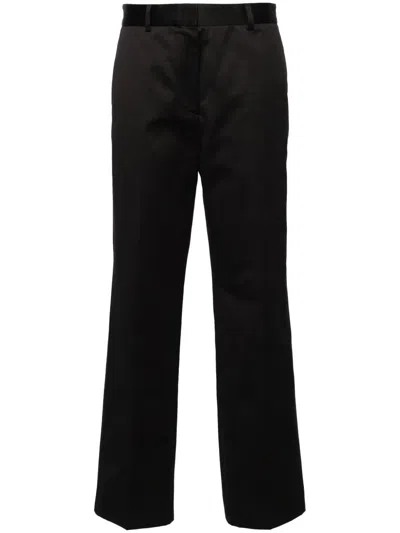 Totême Pressed-crease Straight Trousers In Black