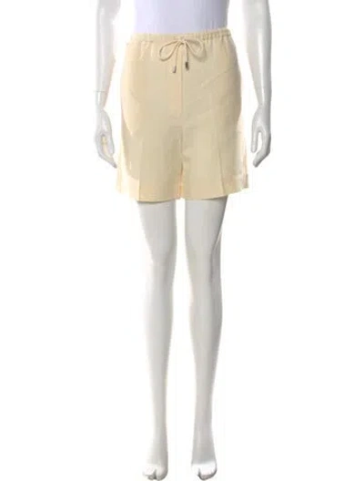 Pre-owned Totême Pressed Creased Drawstring Pants Mini Shorts In Neutral