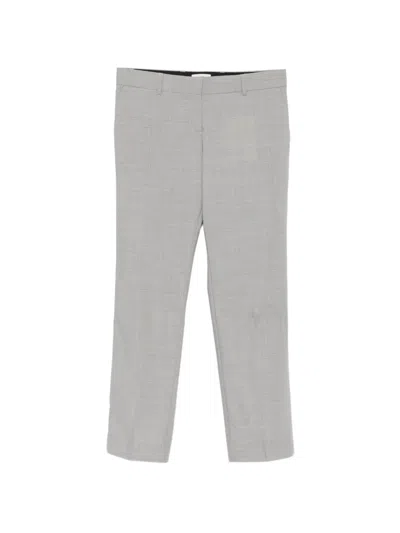 Totême Pressed-crease Tailored Wool Trousers In Gray