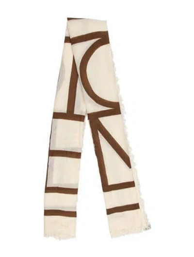Pre-owned Totême Printed Scarf In Brown