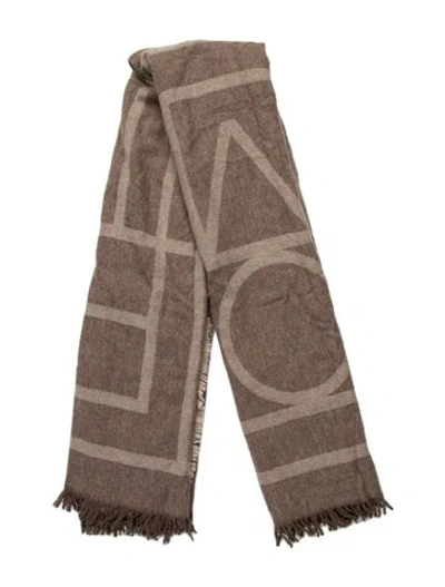 Pre-owned Totême Printed Scarf In Gray