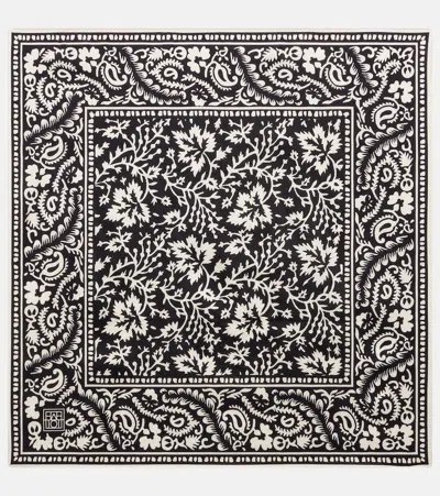 Totême Printed Silk Scarf In Black