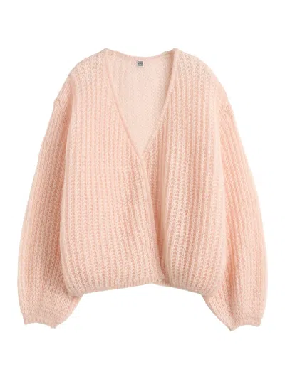 Totême Puffed Cardigan In Nude