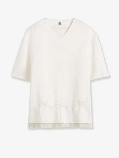 Totême Pullover Satin Top In White