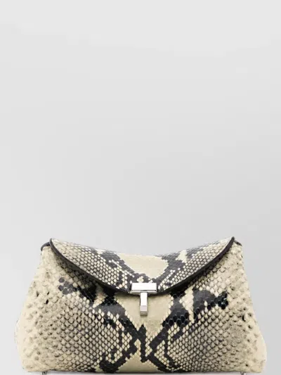 Totême Python Skin Mini Shoulder Bag In Gray