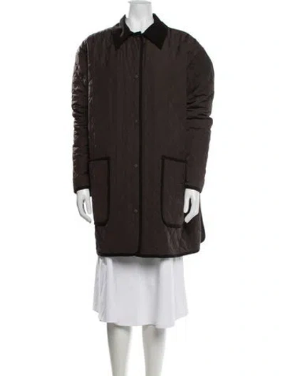 Pre-owned Totême Quilted Barn Jacket In Brown