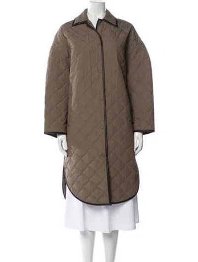 Pre-owned Totême Quilted Cocoon Coat W/ Tags In Brown