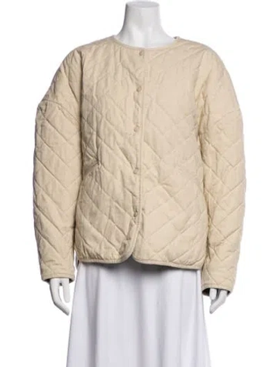 Pre-owned Totême Quilted Cotton Canvas Jacket In Neutrals