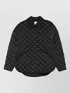 Totême Quilted Jacket Collared Neck Long Sleeves In Black