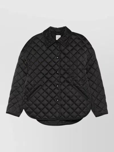 TOTÊME QUILTED JACKET COLLARED NECK LONG SLEEVES