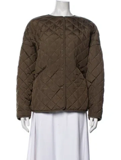 Pre-owned Totême Quilted Jacket In Green