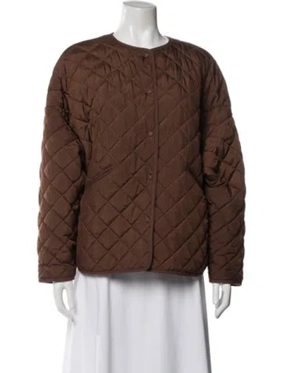 Pre-owned Totême Quilted Jacket Jacket In Brown