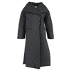 Totême Signature Oversized Quilted Recycled Shell Coat In Black