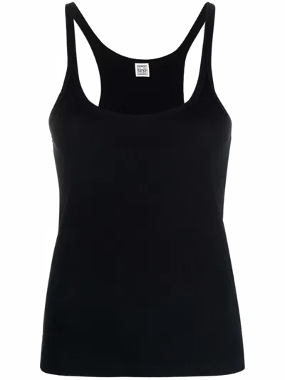 Totême Toteme Organic Cotton Rib Tank Top In Black