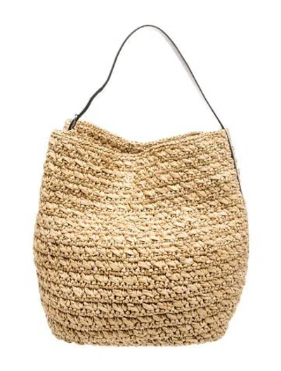 Pre-owned Totême Raffia Toteme Belted Paper Medium In Neutrals
