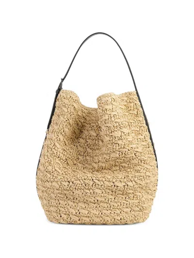Totême Toteme Rafia Belted Tote Bag In Sand