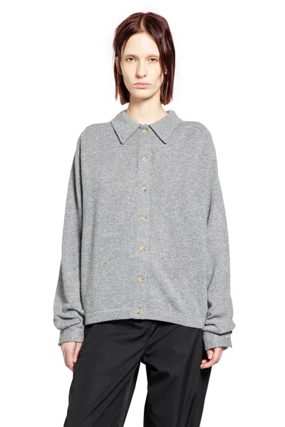 Totême Raglan Sleeve Cashmere Cardigan In Gray