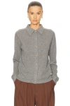 Totême Womens Relaxed-fit Buttoned-cuffs Cashmere Cardigan Dark Grey Melange Xs In Gray