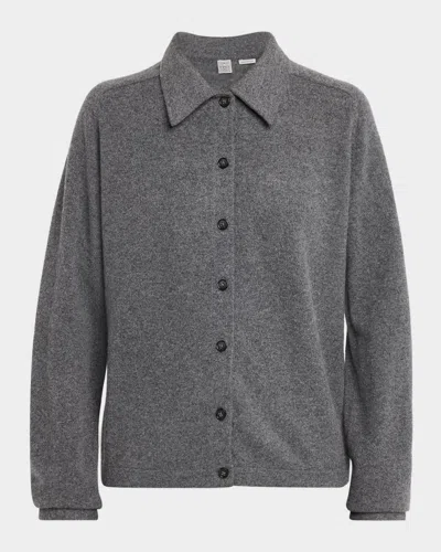 Totême Raglan-sleeve Cashmere Cardigan In Gray